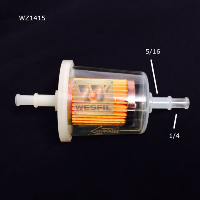 Wesfil Plastic In-line Fuel Filter WZ1415